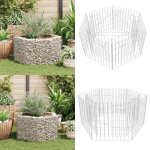 Vidaxl - lit surlev  gabion hexagonale 100 x 90 x 50 cm - jardinire en gabion - bac  plantation ...
