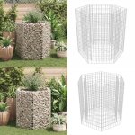 Lit surlev  gabion hexagonale 100x90x100 cm - jardinire en gabion - bac  plantation surlev - border ...