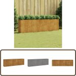 Lit surlev de jardin 280x40x80 cm acier corten - jardiniere - bac plante - pot de fleurs extrieur ...