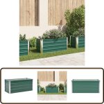 Lit surélevé de jardin acier galvanisé 100x40x45 cm vert - jardinière - pot de fleurs extérieur - bac ... Lit surélevé de jardin acier galvanisé 100x40x45 cm vert - jardinière - pot de fleurs extérieur - bac ...