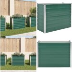 Vidaxl - lit sur�lev� de jardin acier galvanis� 100x40x77 cm vert - jardini�re - bac de plantation - ...