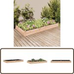 Lit surlev de jardin doublure 240x120x25 cm bois massif sapin - jardiniere - bac plante - potager surlv ...