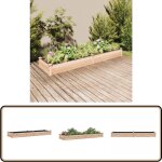 Vidaxl - lit surlev de jardin doublure 240x60x25 cm bois massif sapin - lit surlev - jardin - bac ...