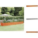 Vidaxl - lit sur�lev� de jardin rouill� 480x80x45 cm acier corten - jardiniere acier corten - bac plante ...