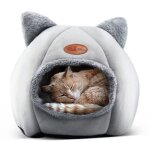 Lit - tente - grotte pour chats et chiots, sac de couchage semi - ferm� et moelleux, canap� pour animaux ...