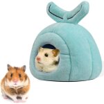 Lit - terrier pour hamster, cachette chaude en hiver pour petits animaux, avec coussin amovible, accessoires ...