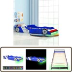 Vidaxl - lit voiture de course pour enfants avec led 90 x 200 cm bleu - lit enfant - lit bébé - lit voiture ... Vidaxl - lit voiture de course pour enfants avec led 90 x 200 cm bleu - lit enfant - lit bébé - lit voiture ...