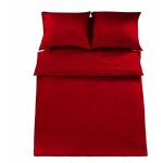 Literie basic coton 160x200 rouge