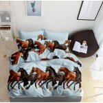 Literie coton 220x200 cheval + drap housse Literie coton 220x200 cheval + drap housse