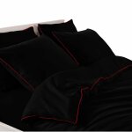 Literie en coton basic 160x200 noir