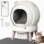 Liti�re chat autonettoyante capacit� maximale de 65l, bac � liti�re pour chat alerte intelligente via ...