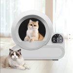 Litire chat autonettoyante capacit maximale de 70l, bac  litire pour chat alerte intelligente via ...