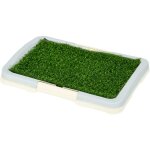 Litire gazon synthtique chien toilette portable  pelouse tiroir  djection crme bleu gris