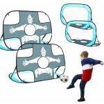 Littletom - set de 2 : cage de foot enfant exterieur 125x80 but de foot avec bache precision