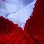 Livedeco - pouf poire dhoussable avec billes, velours ctel rouge, intrieur pour salon, chambre - ...