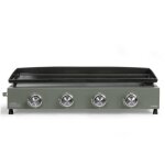 Livoo - plancha gaz doc325 - 4 br�leurs - vert / noir