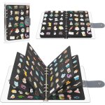 Livre d'affichage d'pingles en mail a5, couverture en pvc transparent (accessoires non inclus) (noir ...