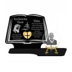 Livre de bougies �ternelles en or, photo xl 18 cm dans une boule de cristal pour la tombe