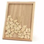 Livre d'or - bois - cadre 30x42 cm - 80 bodys - c�l�bration religieuse - mixte