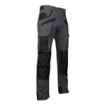 Lma - pantalon de travail multipoches  genouillres gris / noir - 1261 argile taille 64