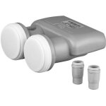 Lnb monoblock twin 6, 2� - goobay - lnb - gt - tmo40 - r�sistant aux intemp�ries - connecteur f - blanc ...