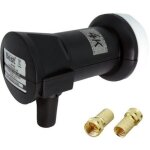 Lnb single best germany high gain 70 db + 2 fiches or - t�te parabole universelle compatible canal + ...