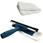 Raclette lave - vitres double utilisation avec 2 housses en microfibres raclette vitre pour salle de ...