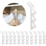Lot de 12 crochets en plastique  3 couches pour cintre  vtements en cascade - lntyq