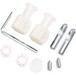 Lot de 2 boulons de réservoir de toilettes, kit de boulons de fixation plaqués zinc blanc pour toilettes ... Lot de 2 boulons de réservoir de toilettes, kit de boulons de fixation plaqués zinc blanc pour toilettes ...