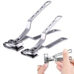 2 coupe - ongles en acier inoxydable, tte rotative  360 degrs doigt & orteils outils de coupe - bordures ...