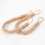 Lot de 2 embrasses de rideaux avec corde de chanvre torsad�e d�corative faite � la main pour rideaux ...