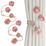 Lot de 2 embrasses de rideaux - design torsad� - d�coration pour chambre de fille - ruban de rideau et ...