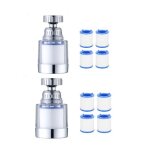 Lot de 2 filtres  eau pour robinet, filtre de robinet anti - calcaire, avec 8 lments filtrants en ...