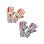 2 paires de gants en polaire pour enfants, gants complets pour enfants, gants thermiques d'hiver doux ...
