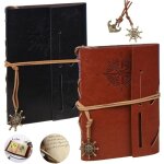 2 pices journal cuir vintage, carnet  anneaux vintage, journal de voyage en relief, carnet vintage ...