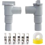 2 pices vanne intex raccord piscine vanne d arret piscine 32 / 38mm intex set of pool shut - off valve ...