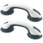 Lntyq lot de 2 poignes  ventouse, poigne de scurit pour le bain, amovible sans perage, barre d'appui ...