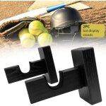 Lntyq lot de 2 supports muraux pour crosse de hockey - support en bois pour la maison et le bureau (noir) ...