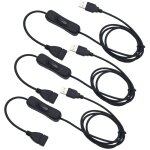 3 pcs rallonge usb avec interrupteur, cble usb mle  femelle avec interrupteur, convient pour enregistreur ...