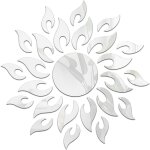 3d tournesol miroir stickers muraux acrylique miroir stickers muraux auto - adhsif diy dcoration murale ...