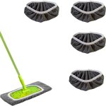 Lntyq 4 pi�ces chiffons de serpilli�re microfibre, serpilli�re recharge balai vapeur, lavables mop de ...