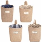 4 pièces panier de rangement pliable avec poignée, sac de rangement suspendu, coton lin panier de rangement ... 4 pièces panier de rangement pliable avec poignée, sac de rangement suspendu, coton lin panier de rangement ...