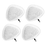 Lot de 4 tampons de nettoyage  vapeur rutilisables et lavables en microfibre pour balai  vapeur steamboy ...