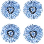 Lntyq - lot de 4 ttes de rechange pour balai  franges o - cedar easywring rinseclean en microfibre ...