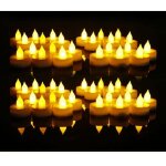 Lntyq lot de 48 bougies led, bougies chauffe - plat sans flamme, bougies  piles, dcoration pour la ...