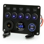 Lntyq 5 gang panneau de commutateur � bascule interrupteur � bascule panneau tableau electrique bateau ...