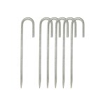 Ancres de sol en lot de 6, piquets de tente en acier renforc, piquets de fixation avec crochet en j, ...