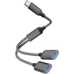 Cble adaptateur usb - c vers double usb a 2. 0 femelle, adaptateur type c vers usb a otg, usb c splitter, ...