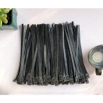 Collier de serrage rutilisable en nylon 200 mm  8 mm attache cble plastique serre cbles noir lot ...