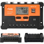 Contrleur de charge solaire 30a 12v / 24v rgulateur de charge solaire pwm rgulateur de panneau solaire ...